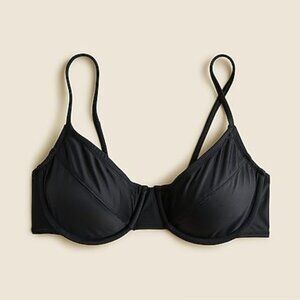 J CREW BLACK UNDERWIRE BIKINI TOP 40DD NWT
